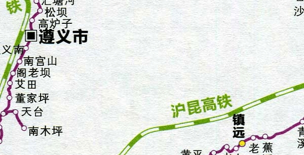 贵州省铁路地图高清版