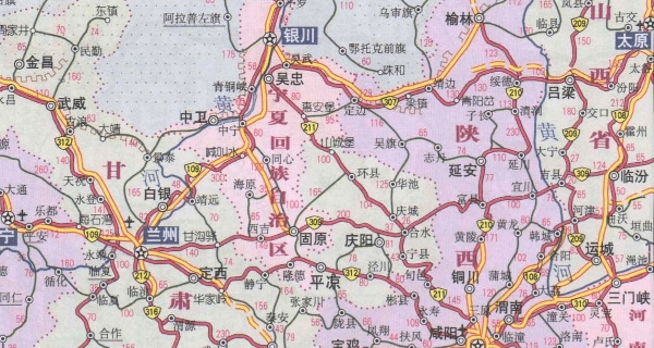 中国西部公路地图高清版