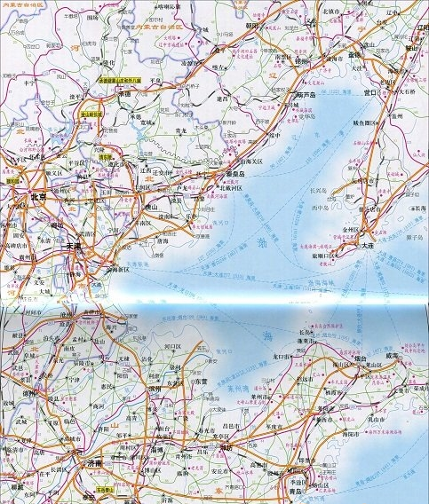 环渤海旅游交通地图电子版