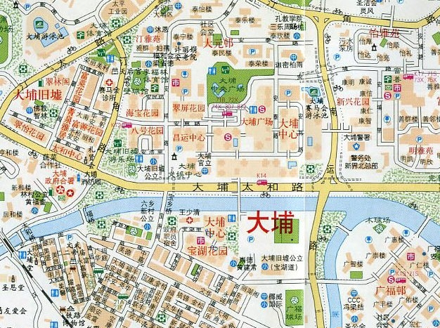 大埔地图高清版