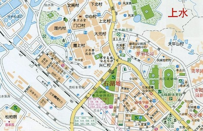 新界上水地图高清版